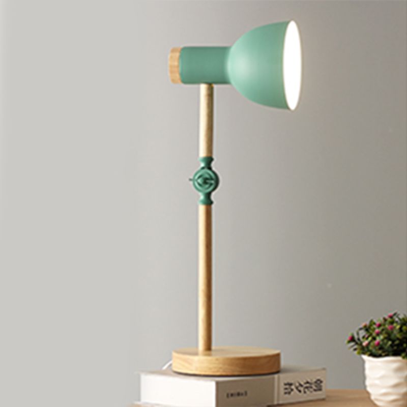 Macaron Simplicity Bowl Tischlampe Metallische Nachttischlampe für Schlafzimmer