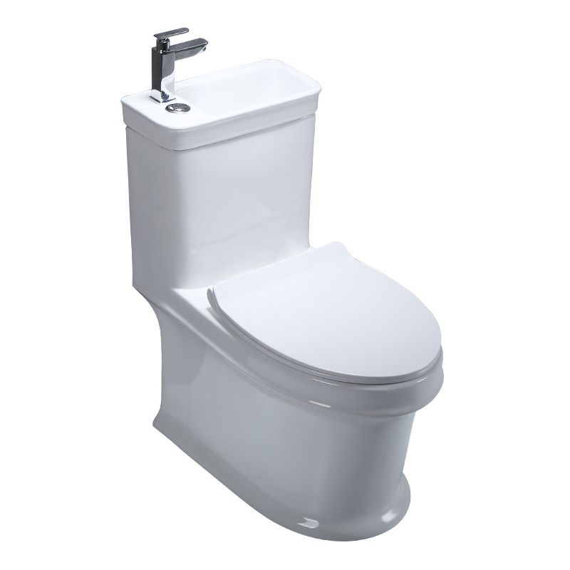 Floor Mounted Toilet One-Piece Toilet Modern Siphon Jet Flush Toilet