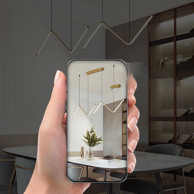 Metal Linear Hanging Lamp Kit Simplicity Hanging Island Lights for Dining Room