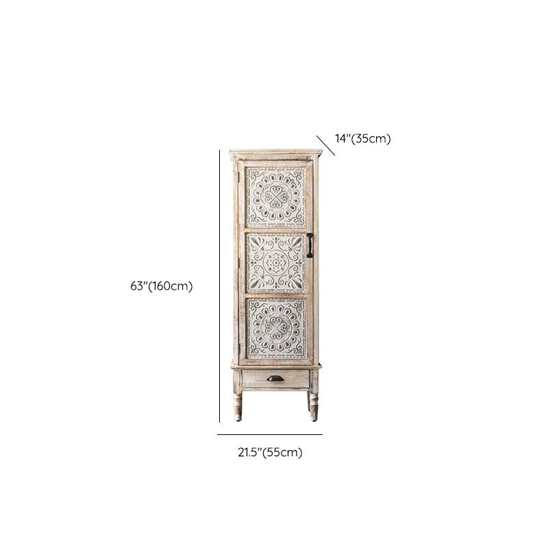 Industrial Stain Resistant Cabinet Distressed Wood Solid Wood Accent Cabinet
