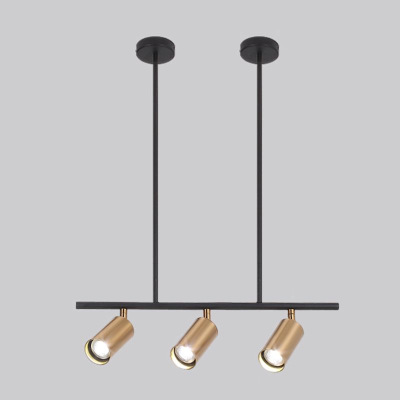 Cylinder Island Lights Contemporary Metal Island Lighting Fixture for Kitchen