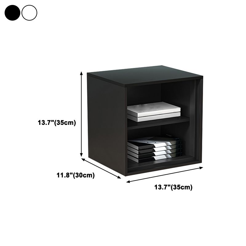 Modern Square Bookcase Metal Bookshelf for Bedroom , 13.7" W X 11.8" D X 13.7" H