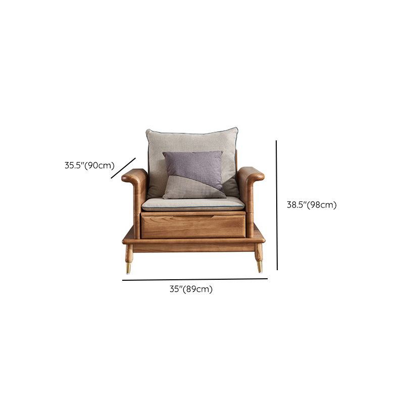 Country/Farmhouse sofa Fabric Living Room Rolled Arm Seating