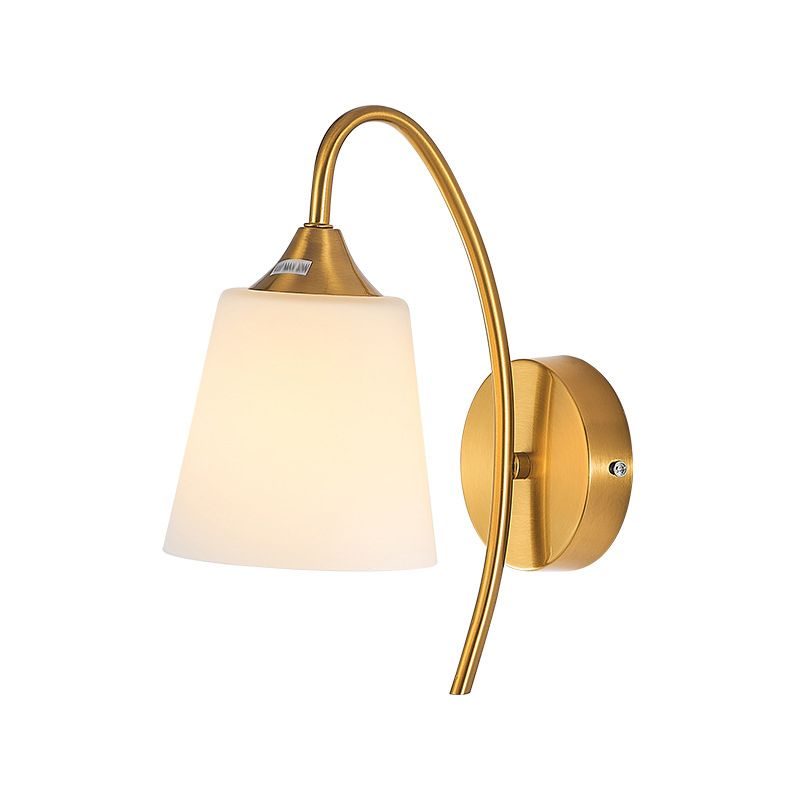 Modernist Wall Sconce Metal Sconce Lighting in Gold for Bedroom
