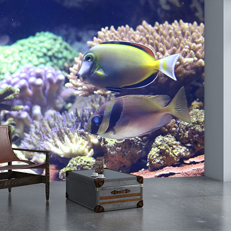 Customized Horizontal Photography Seabed Mural Eco-friendly Wallpaper for Bathroom