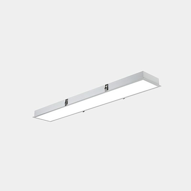Rectangle Shape LED Ceiling Lamp Modern Iron 1 Light Flush Mount for Office Mall