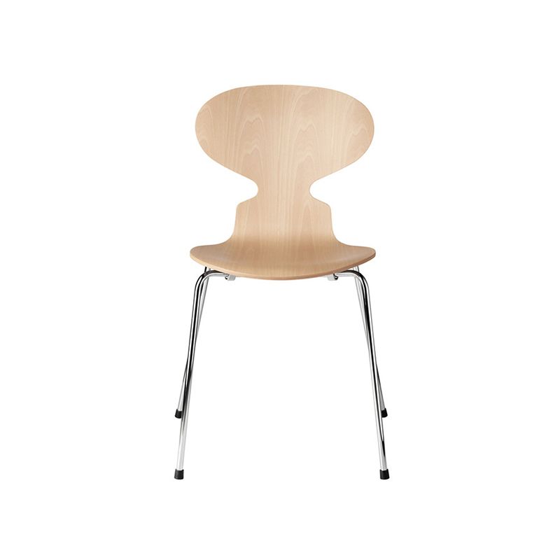 Modern Wood Chair Open Back Dining Side Furniture in Matte Finish