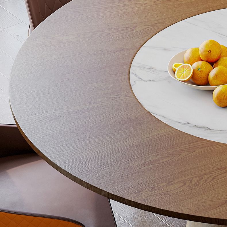 1/4/5/6/7 Pcs Ash Wood Dining Room Set with Round Table Modern Dining Set