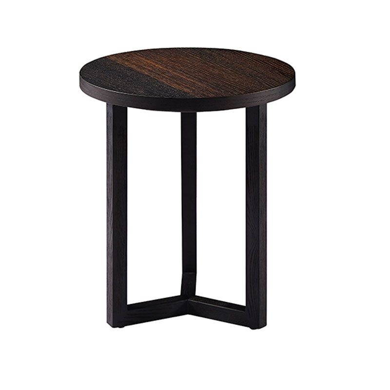 Round Wood Side Table Nordic Style Side Table for Living Room