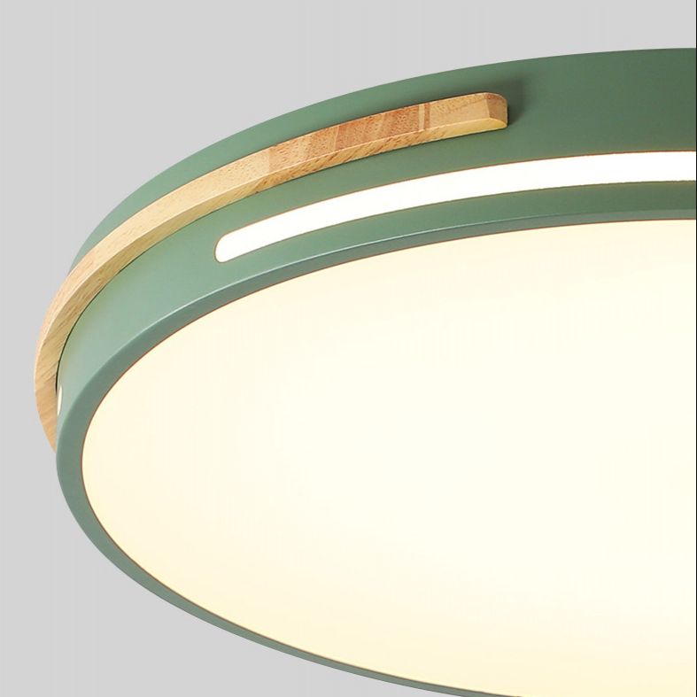 Schlafzimmer Deckenmontierte Lampe Nordic LED Flush Mount Licht mit Trommel Acryl Shade