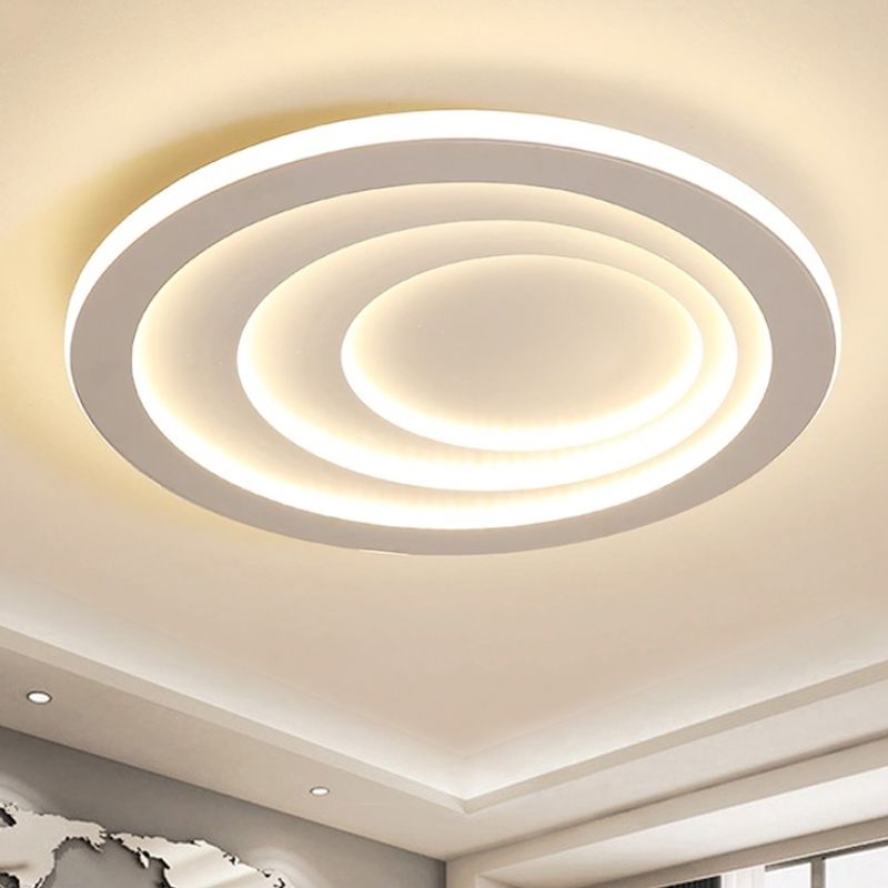 Acrylic Ripples Flush Ceiling Light 16"/19.5"/23.5" Wide Modern Ceiling Mounted Fixture in Warm/White Light