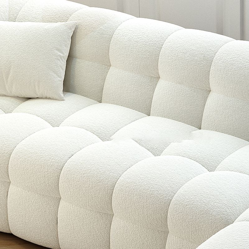 Scandinavian Living Room Sectional Sofas White L-Shape Modular Sleeper Sectional