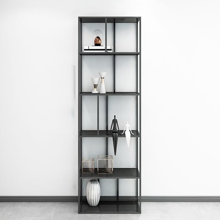 Office Etagere Bookshelf Modern Bookcase with Rectangle Shelves