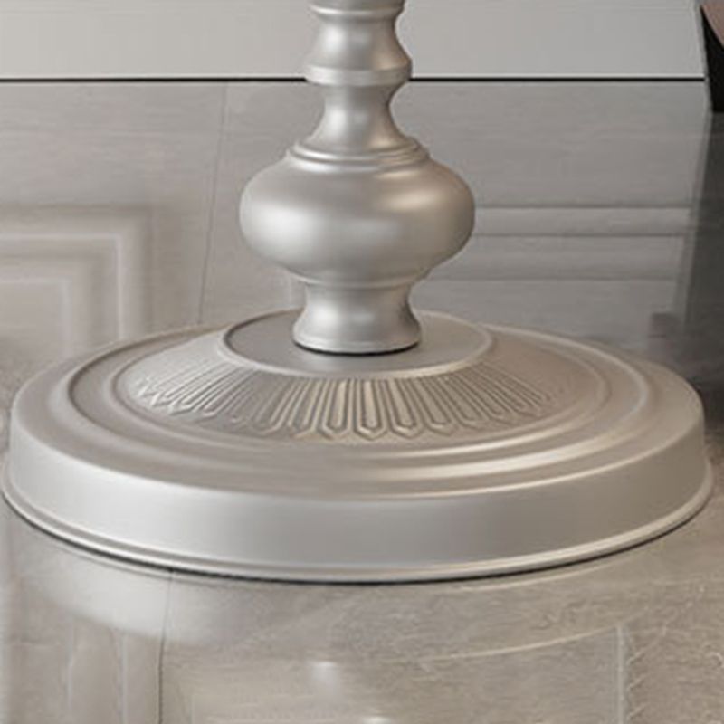 Modern Round Side End Table Pedestal Corner Table for Living Room