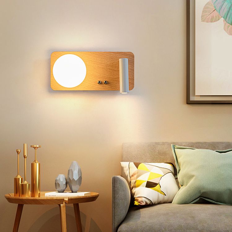 Modern Sconce Single Light Wood Light Spot Light Beside Light Bedroom Indoor Light