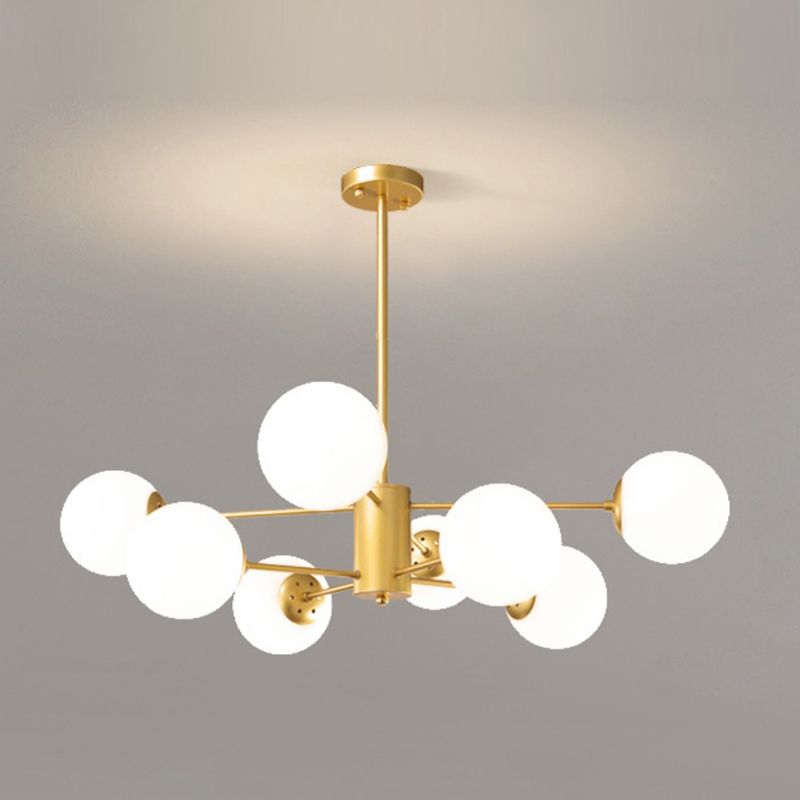 Nordic Globe Chandelier Glass Shade Multi Light Chandelier Pendant for Living Room