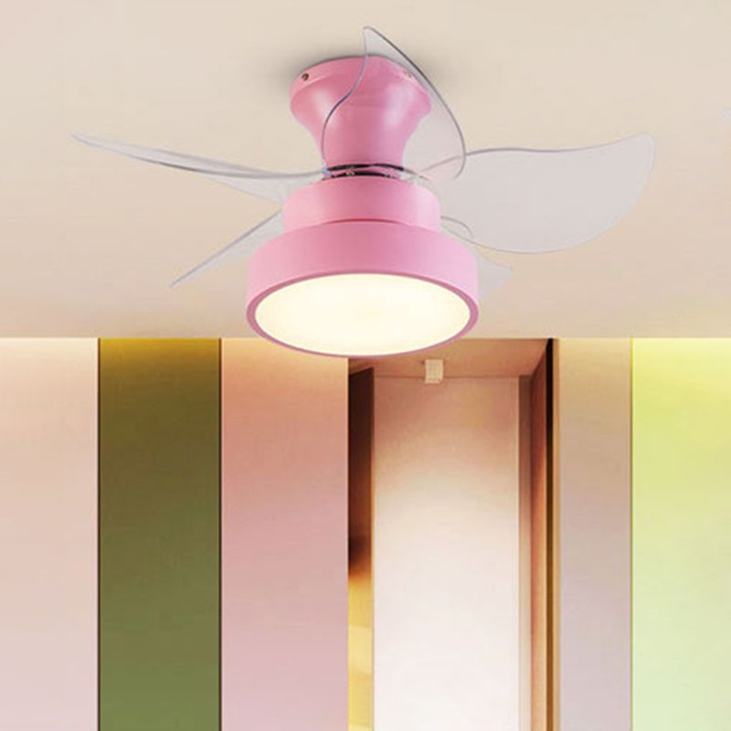 1 Light Ceiling Fan Light Modern Style Metal Ceiling Fan Lighting for Dining Room