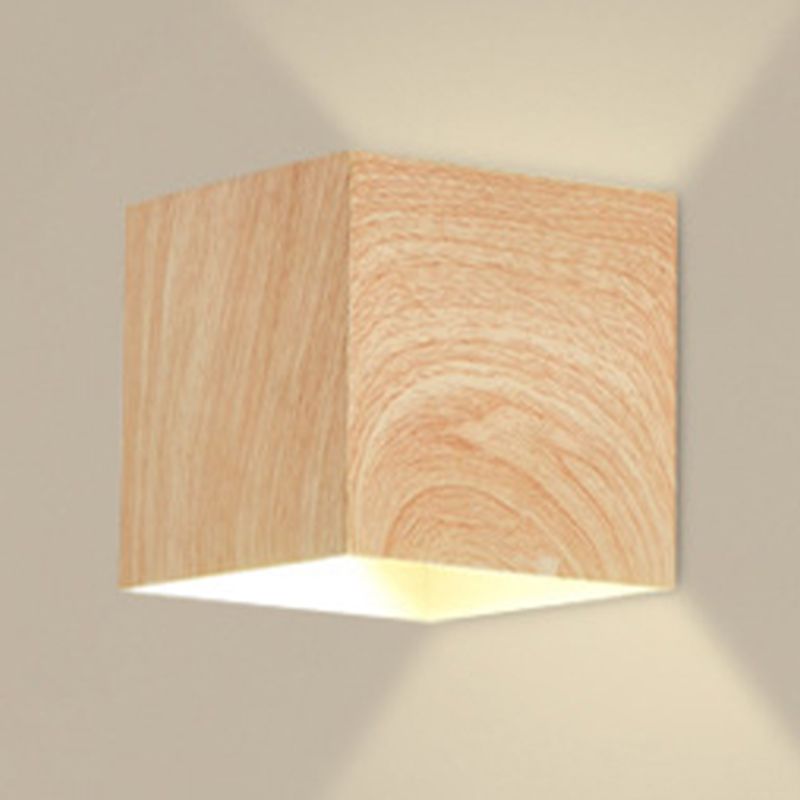 2-Light Modernism Beige/Brown Wall Mounted Sconce LED Shaded Wall Light for Bedroom