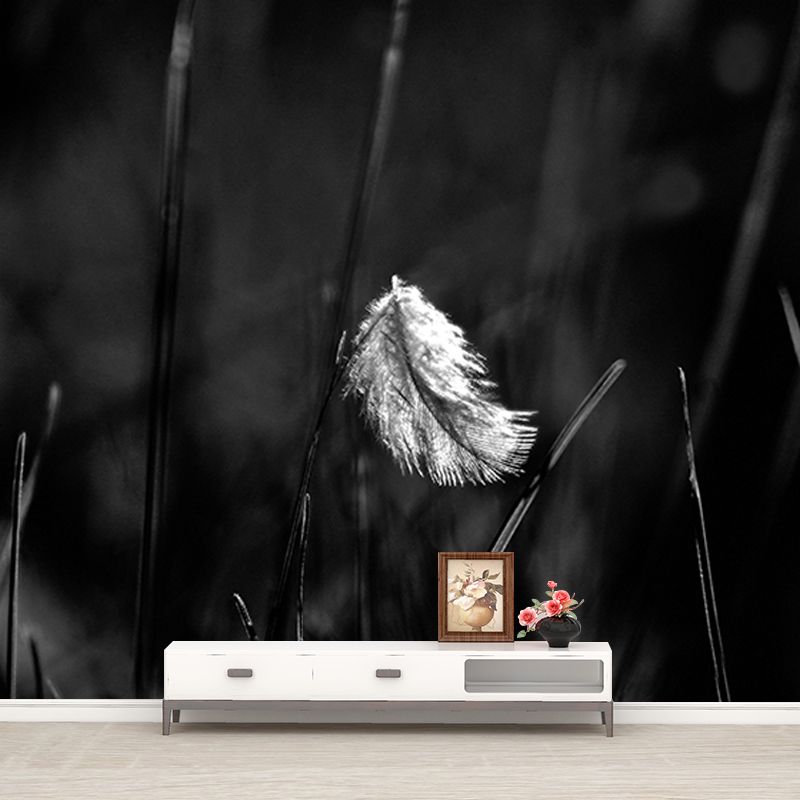 Beautiful Bird Feather Wall Mural Modern Mildew Resistant Wall Decor