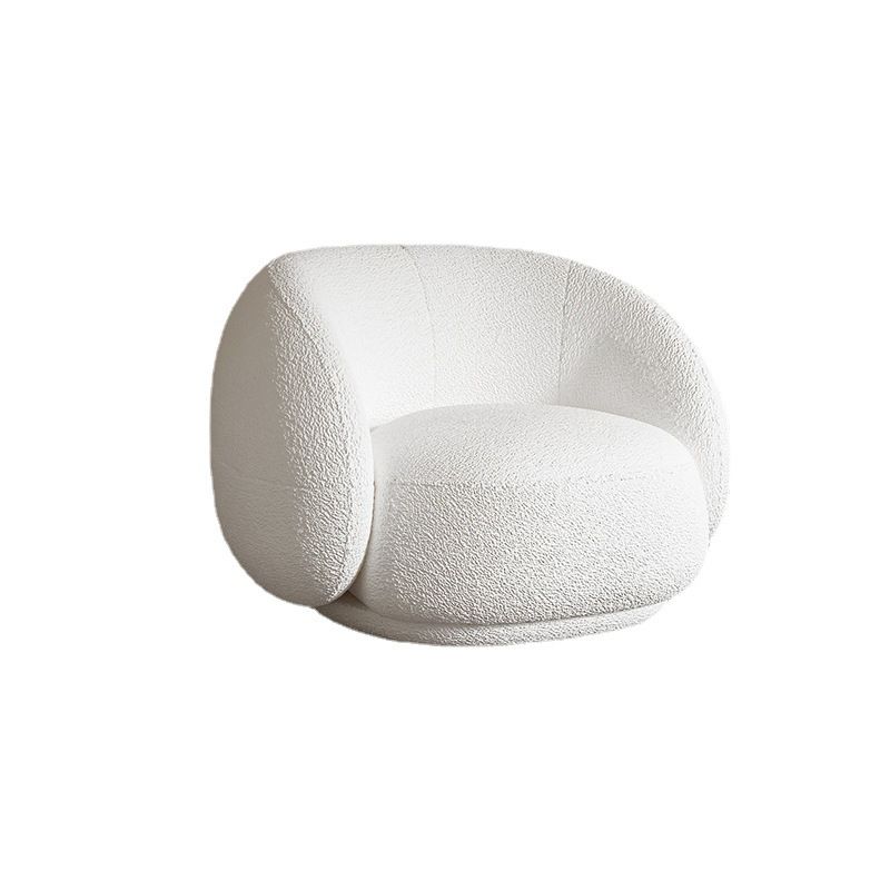 Contemporary Sloped Arm Curved Settee Tight Back Fabric Sofa