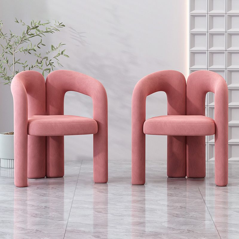 Modern Style Upholstered Dining Chair Open Back Dining Arm Chair for Home