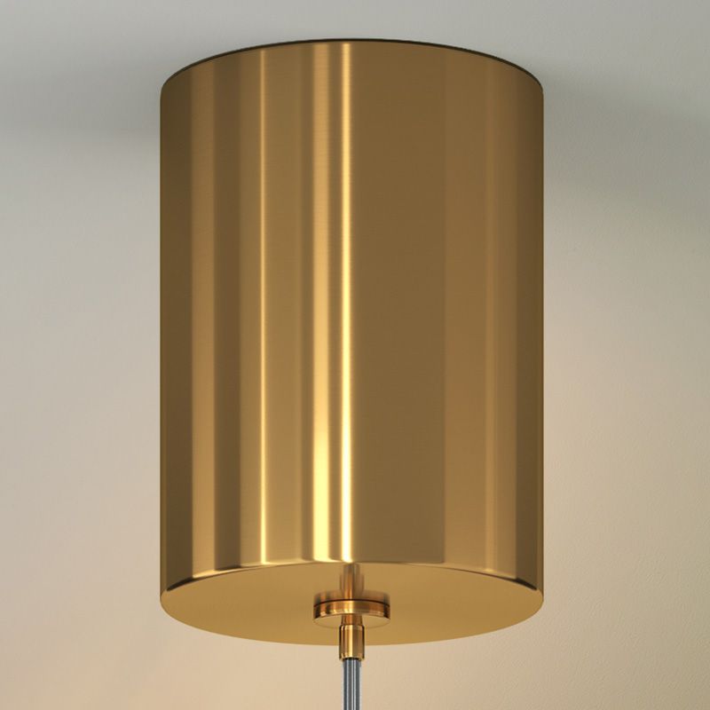 Modern Round Metal Tube 3W LED Pendant Light Long Line Lamps for Bedroom Dinning Room