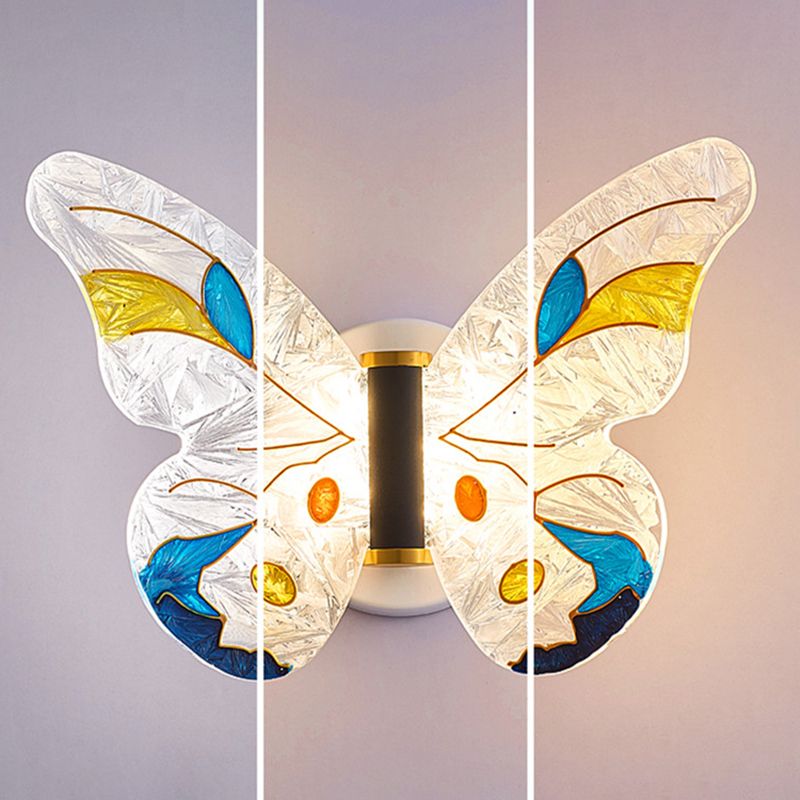 Lampada a parete a forma di farfalla blu a forma di farfalla a forma di farfalla artistica a parete a forma di parafalla a parete artistica a parete artistica