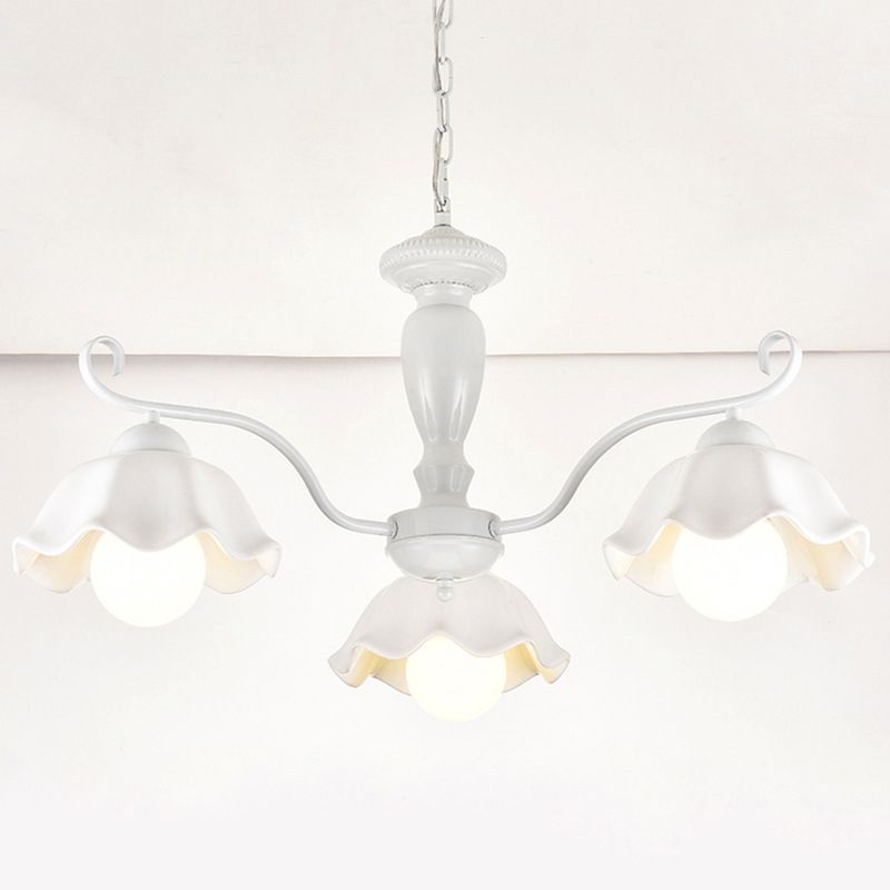 Multi-Head Nordic Style Pendant Lamp Floral Shape Chandelier Pendant Light for Living Room