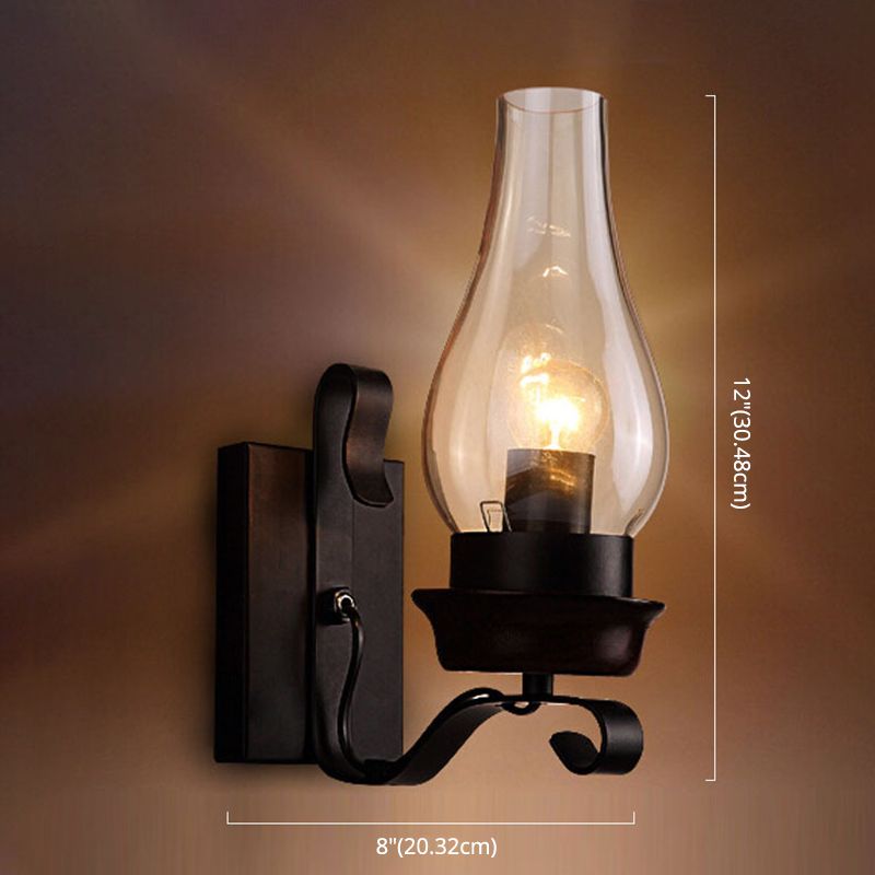 Vintage Industrielle Vase Wandleuchte Beleuchtungsglas Wandmontage Leuchte für Schlafzimmer