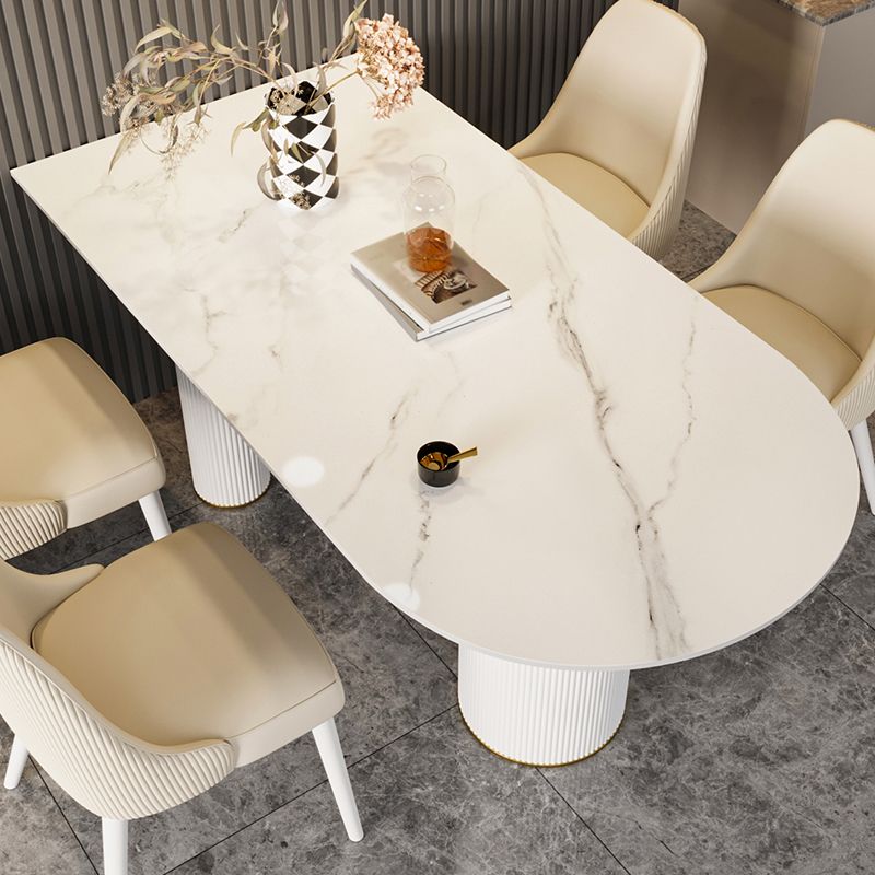 Metal Traditional Luxury Free Form Indoor Table Sintered Stone Table with 3 Legs