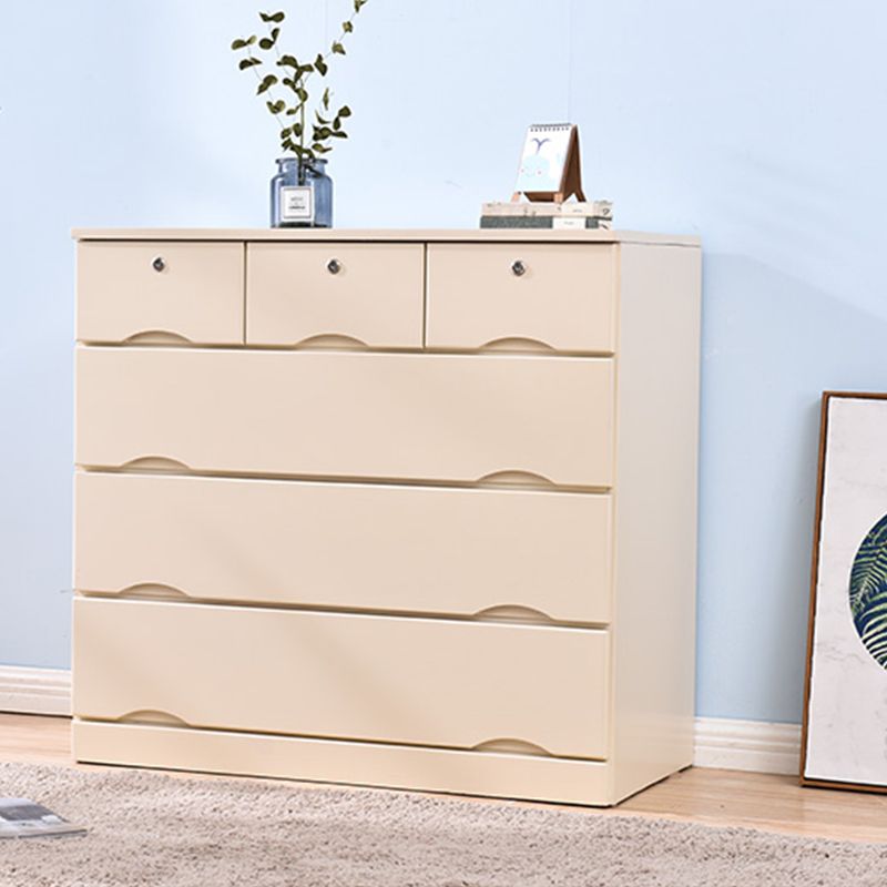 Contemporary Chest Wooden Horizontal Combo Dresser with Drawer