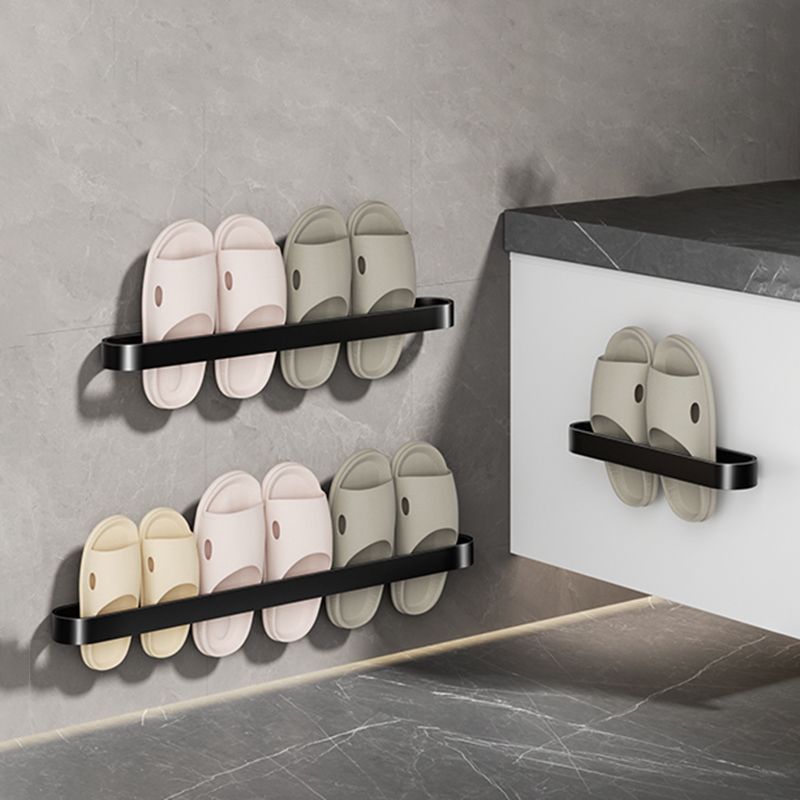 Minimalistic Bathroom Accessory Set Metal Slipper Rack/Towel Bar
