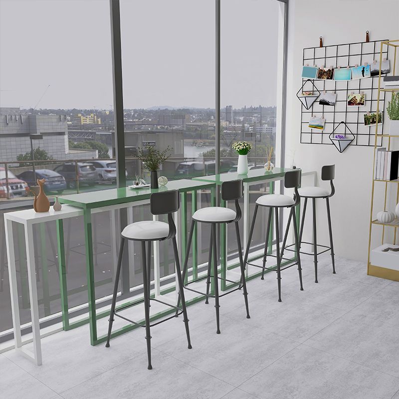 Modern Iron Rectangle Bar Table Metal Base for Milk Tea Shop