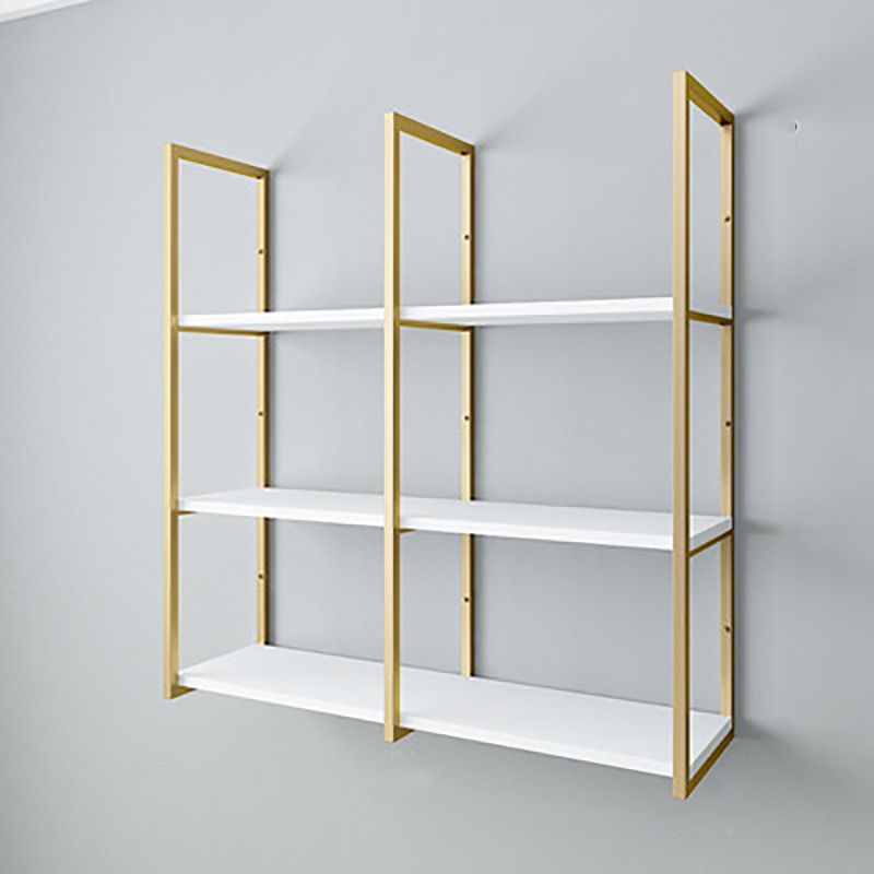 Etagere Bookcase with Wall Mounted Shelves Metal Bookshelf for Home Office