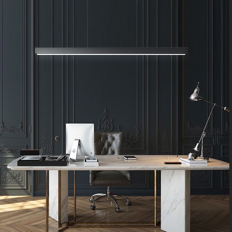 Nordic Simple Island Light armatuur rechthoek LED Dineruimte Hanglamp