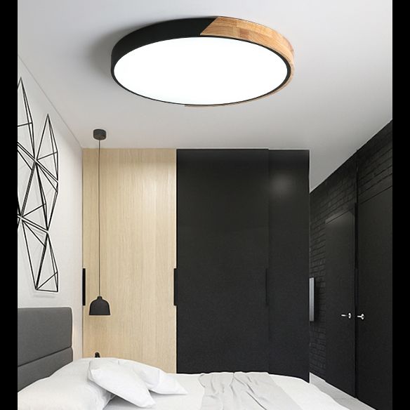 Rounded Shape 1-Light LED Flush Light New Modern Iron Flush Mount Ceiling Light Fixtures