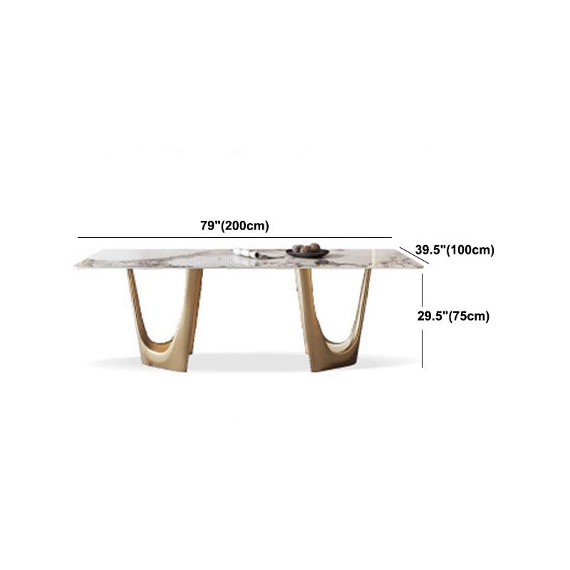 Designer Style Sintered Stone Top Dining Table Set Rectangular 1/4/5/7 Pieces Dining Set