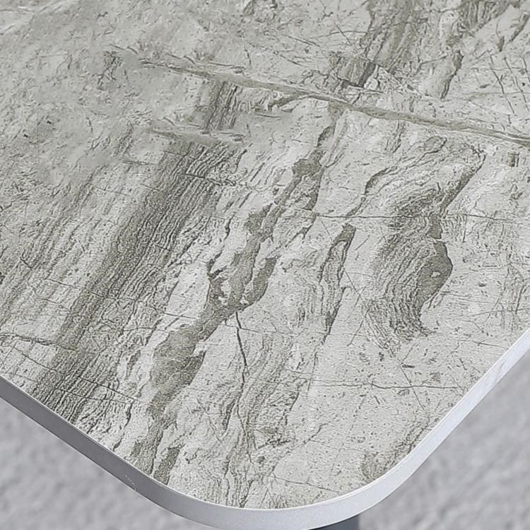 Sintered Stone Dining Table Modern Double Pedestal Table for Home Use