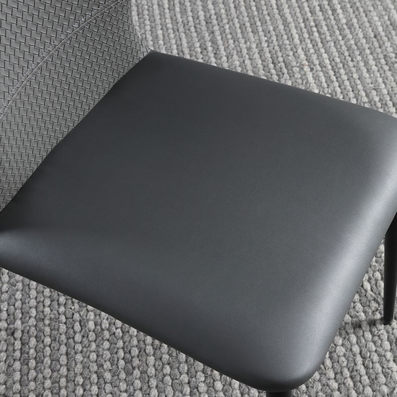 Industrial Style Chair Dining Armless Chair for Kitchen with Metal Legs