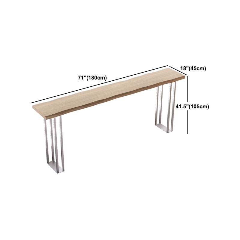 Modern Rectangle Solid Wood Bar Table Set 1/3/5 Pieces Counter Table with Backless Stools
