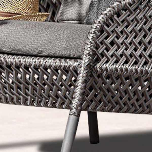 Industrial Metal Frame Outdoor Patio Sofa Water Resistant Patio Sofa