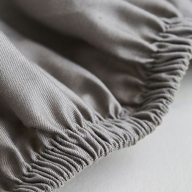 Pure Cotton Solid Color Fitted Sheet Set Extra Soft Breathable Bed Sheet