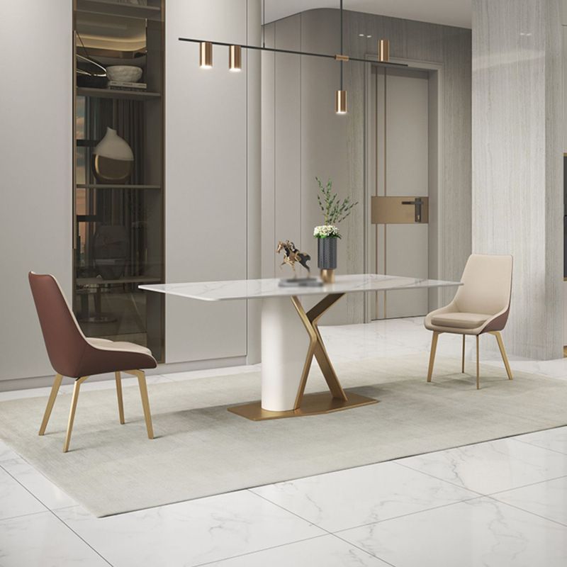 Scandinavian 1/2/3/4/5 Dining Table Set with Chair Sintered Stone Dining Table Set