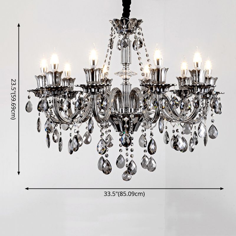 Crystal Candelabra Hanging Light Fixtures Vintage Living Room Hanging Chandelier Light