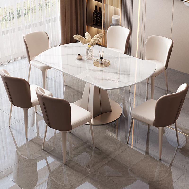 Contemporary 1/2/5/7 Pieces Dining Set Sintered Stone Dining Room Set for Small Space