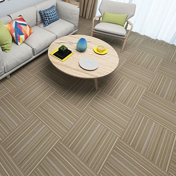 Square Carpet Tiles Multi Level Loop Glue Down Non-Skid Carpet Tile for Foyer