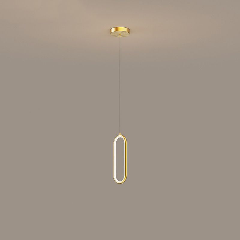 Geometric Metal Suspended Lighting Fixture Modern Style Pendant Lighting Fixtures