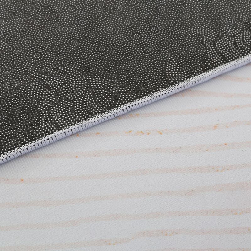 Modern Simple Stripe Rug Apricot Tone Polyester Carpet Stain Resistant Indoor Rug for Home Decoration