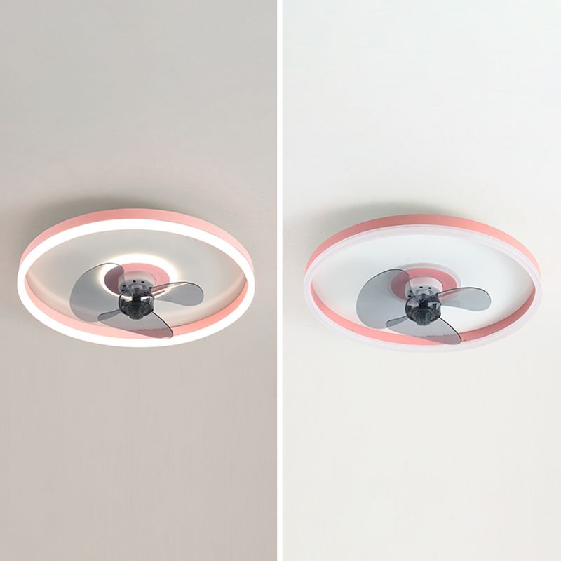 Ring Shape Metal Ceiling Fan Light Simple LED Ceiling Light Fixture