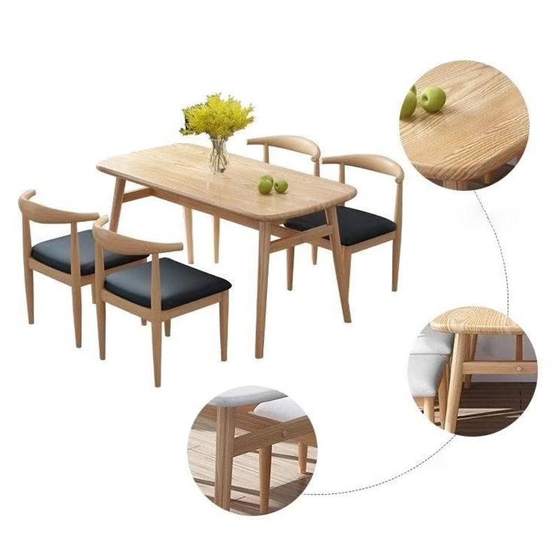 Mesa de comedor de comedor estándar MDF MDF Mesa de comedor de cocina con 4 patas